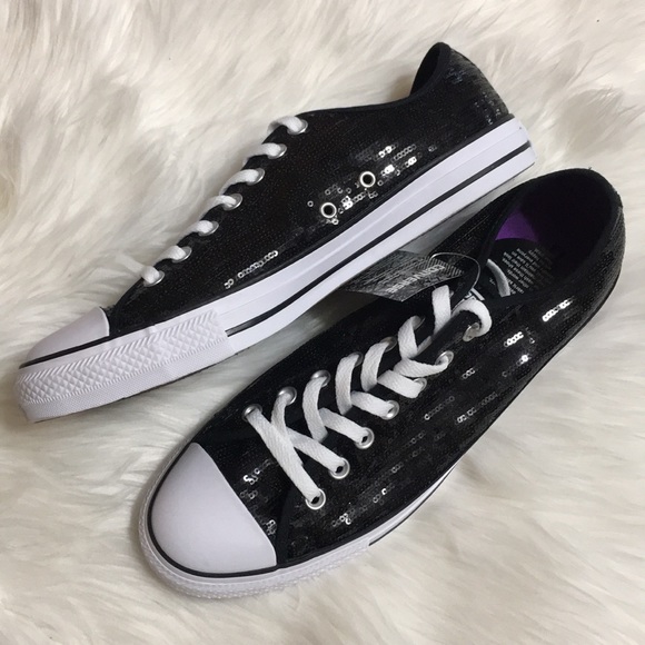 black sequin converse